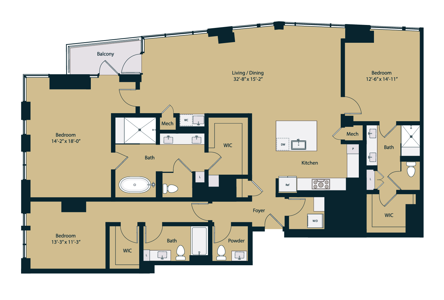 Floor plan layout diagram for PH6